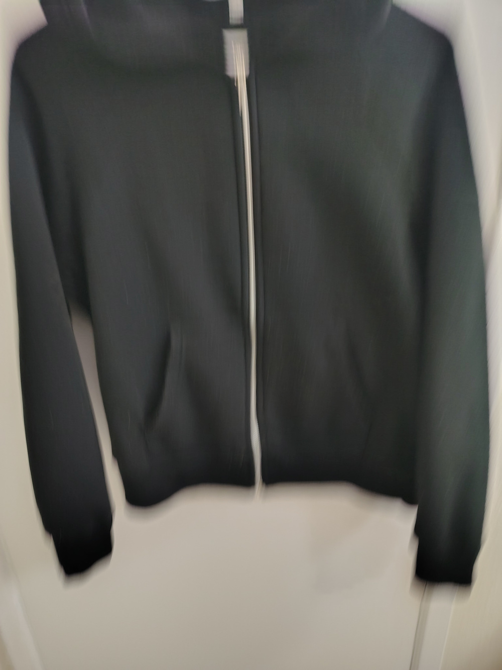 Charm Full Zip Hoodie Black Fleece Hooded Womens Large